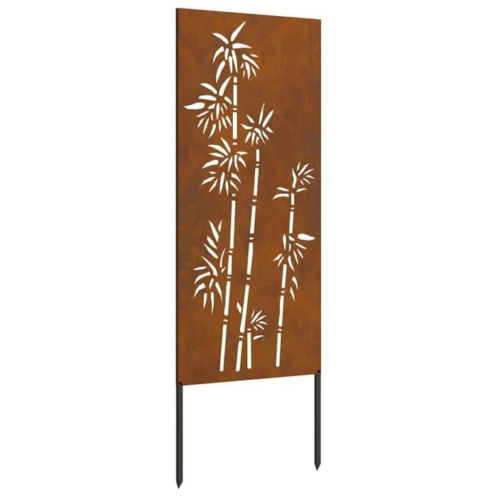 Écran de confidentialité extérieur - vidaXL - 50x140 cm - Rouillé - Acier patiné - Résistant aux intempéries