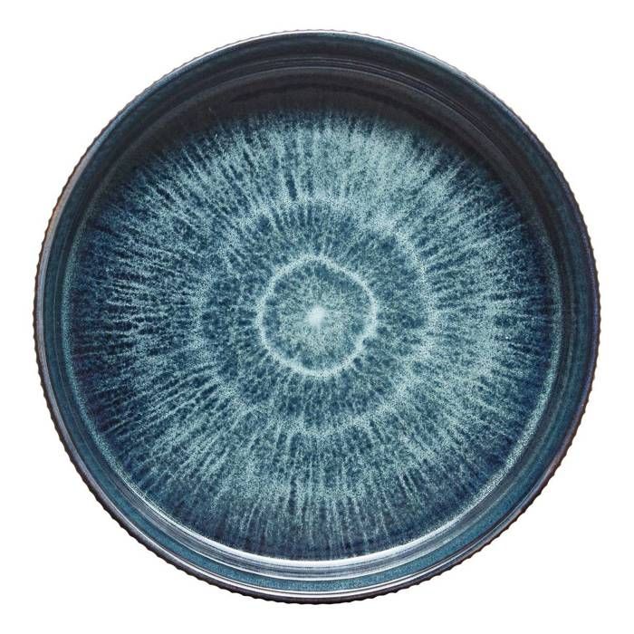 Lot de 4 Assiettes Eva bleu - Atmosphera Créateur dintérieur