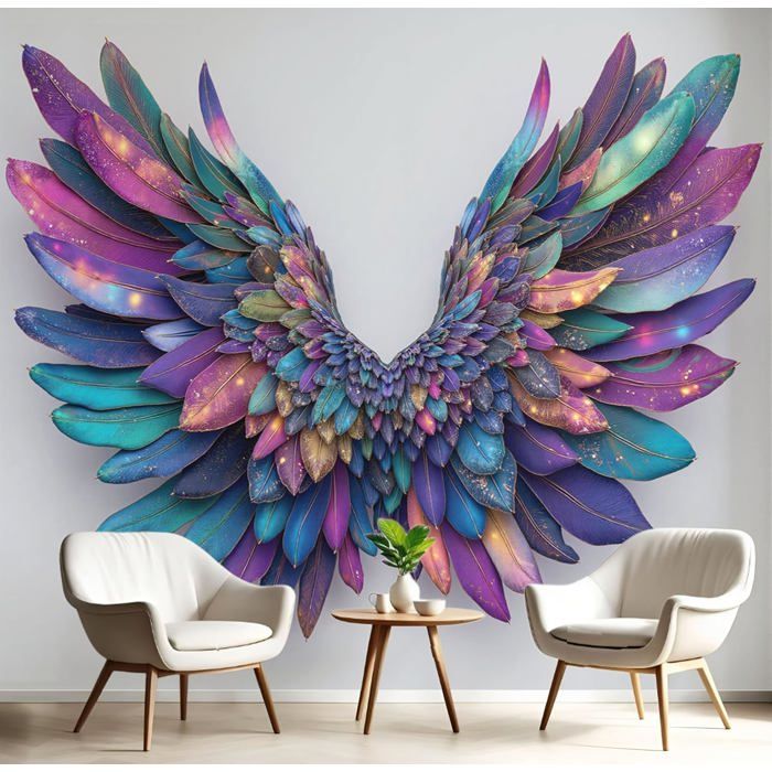 Papier Peint Muraux Arc-En-Ciel Ange Ailes Rêve, 250x175cm Papier Peint ...