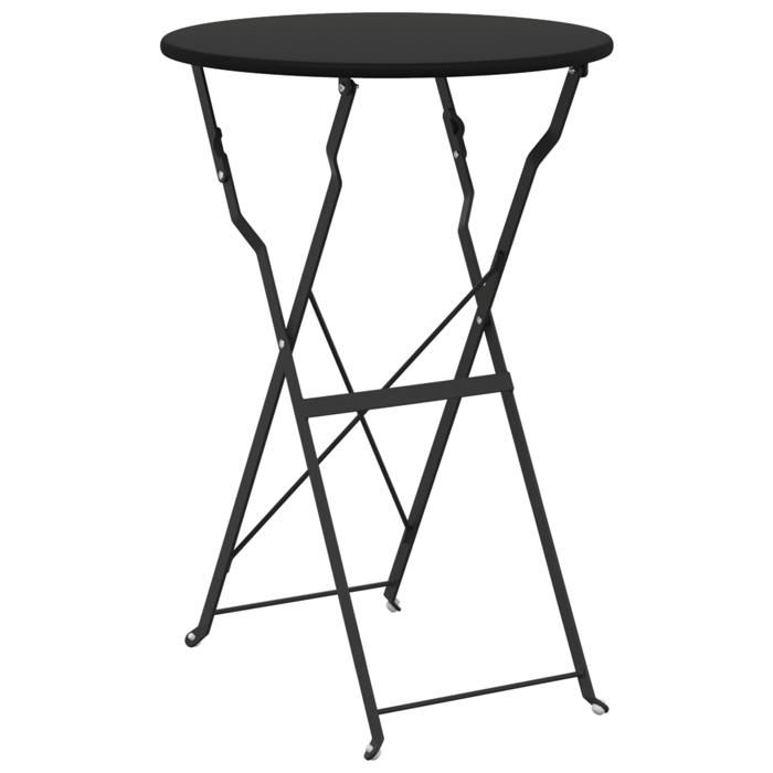 UNIQUE* MEUBLE DE JARDIN - UU - Table bistrot pliante Anthracite Ø50x71 cm - Acier revêtu de poudre TT52 UNIQUE* MEUBLE DE JARDIN - UU - Table bistrot pliante Anthracite Ø50x71 cm - Acier revêtu de poudre TT52