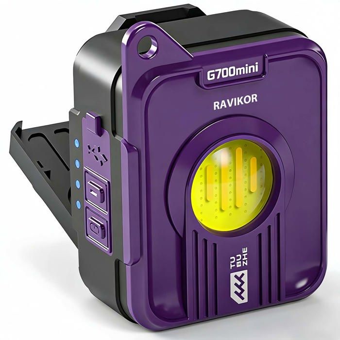 Lampe Camping - RAVIKOR - 5 8x3x4 2cm 500 lumens Lampe frontale magnétique Éclairage de camp camping en plein air Lumière tricolore