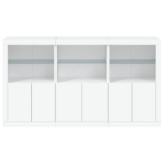 NEUF Commode salon - Armoire polyvalente éléganteBuffet Enfilade avec lumières LED blanc 1815 x 37 x 100cm FR00_65270271591