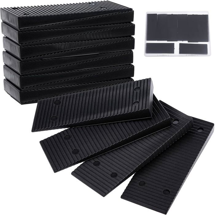 Cales de Nivellement en Plastique Universelles - 16 Pièces 8x3 cm - Pour Sols Portes Fenêtres Verre Tables Armoires