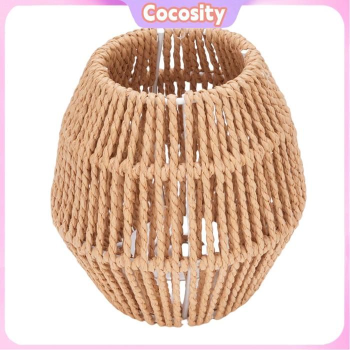 Cocosity Abat-jour de lampe de corde de papier Shade de Lampe à Corde en Papier Abat-jour tissé Décoratif Rustique luminaire seul