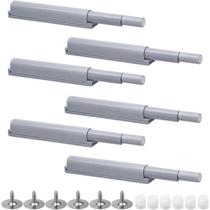 6PCS Push to Open Aimant Poussoir Poussoir Porte Pcard Push To Open Avec Mécanisme À Pression Magnétique Pour Ouverture Sans