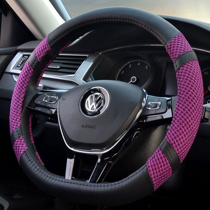 D Forme Couvre Volant de Voiture Haute Qualite Volant Universel Respirant Volant Durablede Protecteur Antidérapant pour diamètre 38