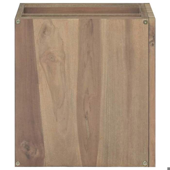 Armoire de stockage - forme rectangulaire - Armoire murale de salle de bain 46x25 5x40 cm Bois teck massif - Assemblage requis（6416）