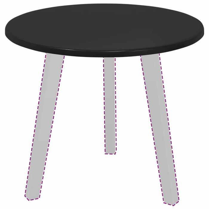 Neuf& 366 Dessus de table - BMK - Plateau de table Ø 50 x 1 5 cm Rond Bois dingénierie Noir 3.2 kg