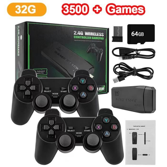 Console de jeu rétro M15 64G avec plus de 20 000 jeux, manettes sans fil, plus de 20 simulateurs, stick de jeu 4K pour PS1 / SEGA