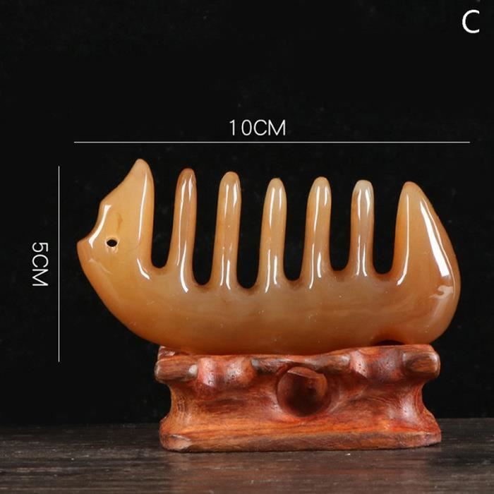 Peigne De Massage Et Démêlant En Corne De Bœuf Naturel - Pliable - Pour Tous Types De Cheveux - Unisexe - Neuf