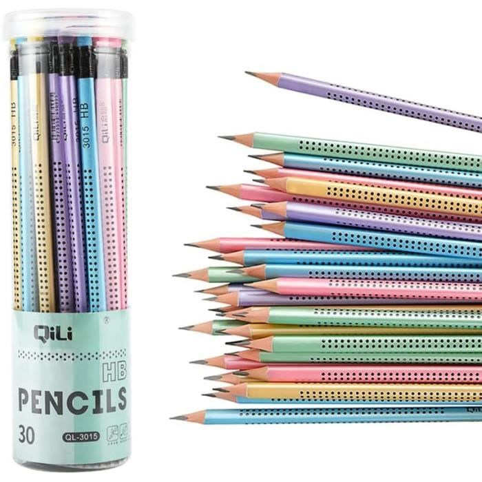 Crayon hb, 30pcs crayon graphite avec 2 taille crayon, crayon papier hb  avec gomme, crayons en bois pour examens, école, bure[483] - Cdiscount  Beaux-Arts et Loisirs créatifs
