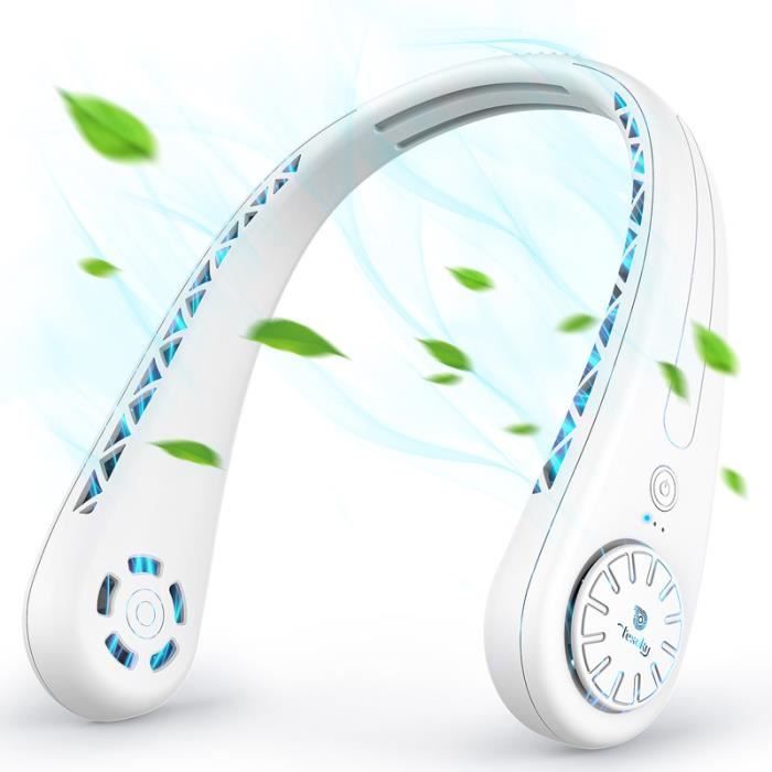 Ventilateur Portable, Mini Ventilateur USB Rechargeable, Ventilateur de Cou Silencieux