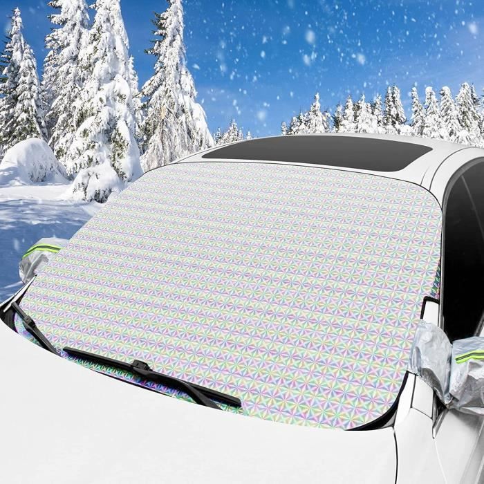 Pare Soleil Pare-brise NOYVYDS - 189x117cm - Magnétique Argenté - Protection UV/Neige