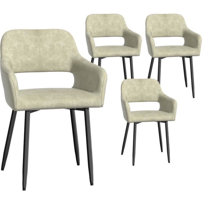 Lot 4 chaises grises contemporaine chaise salle à manger - Ciel