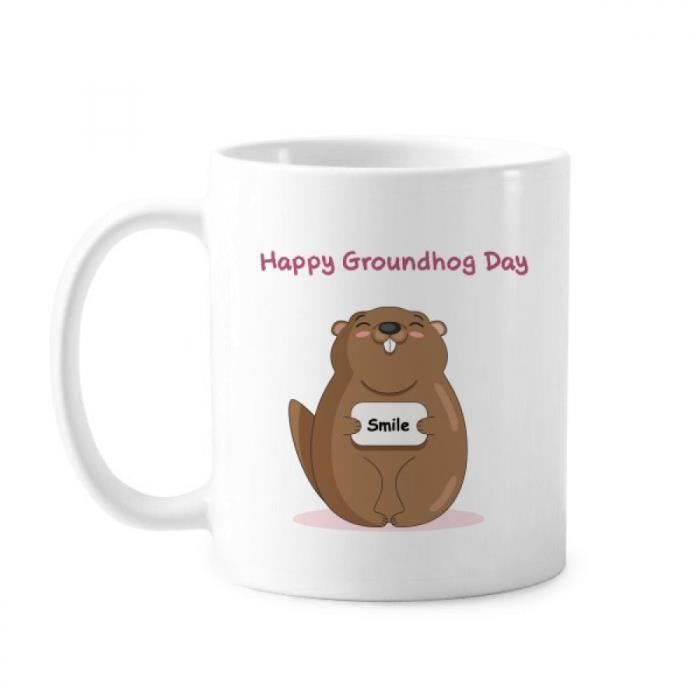 Joyeux Jour De La Marmotte Usa Amerique Canada Festival Classique Mug En Poterie Blanc Coupe Cadeau Avec Poignees 350 Ml Cdiscount Maison