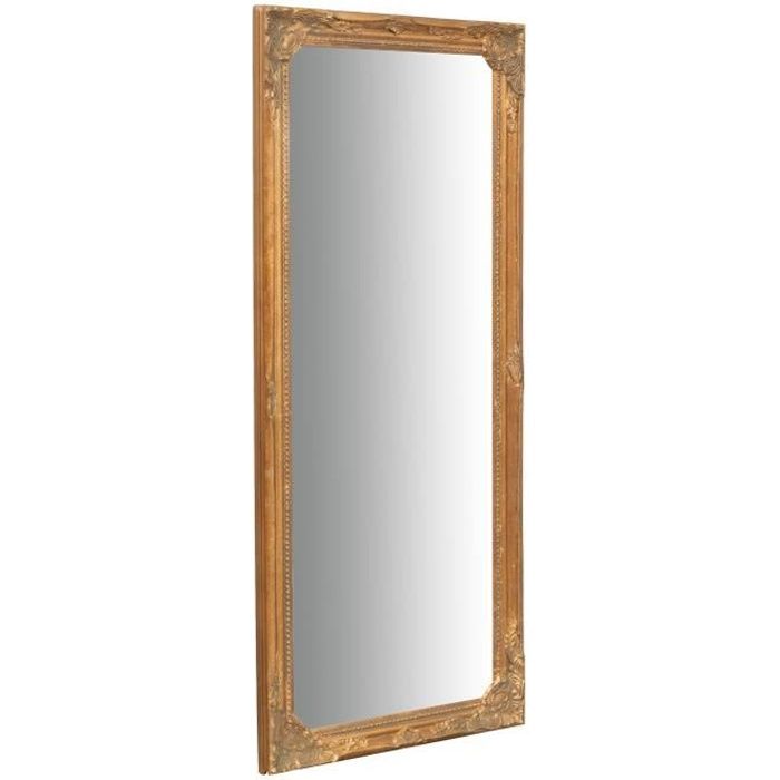Espejo de pared y espejo colgante vertical/horizontal L35xPR2xH82 cm acabado dorado
