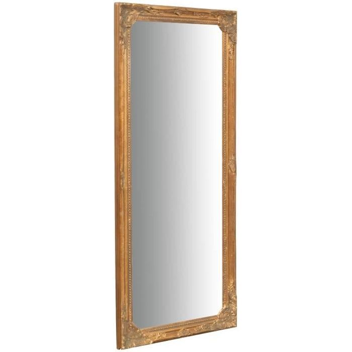 Miroir mural et miroir suspendu vertical/horizontal L35xPR2xH82 cm finition or