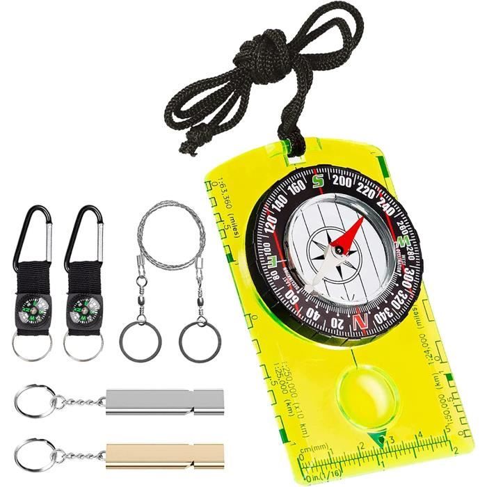 Boussole Militaire Alliage Aluminium - Pour Randonnée Chasse Camping - Précision Orientation