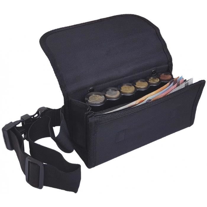 CLAIRE-FONCET Sacoche Monnaie, en Toile Tissu polyester, Avec Monnayeur Distributeur 6 Pi?�ces d 