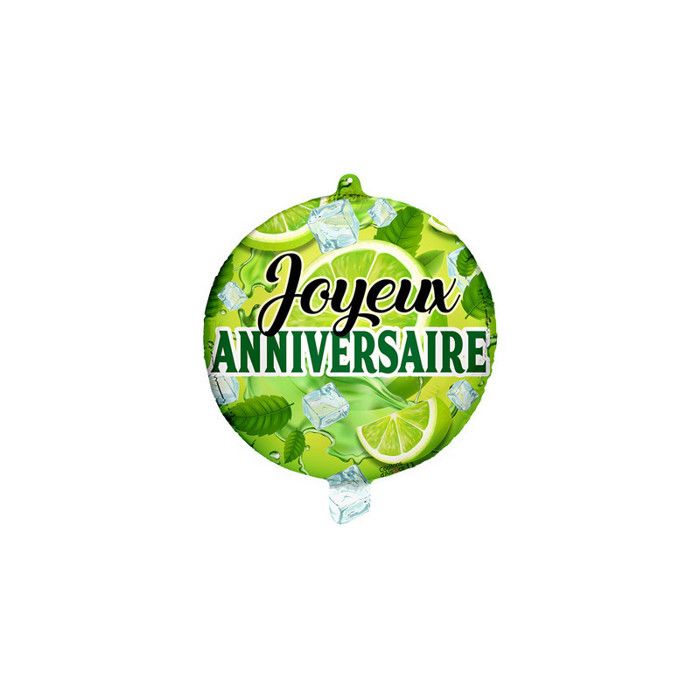 image joyeux anniversaire mojito Ballon Alu Rond Joyeux Anniversaire Mojito 45 Cm Achat Vente image joyeux anniversaire mojito