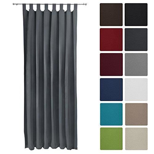 Rideau Occultant Velours Triago 140x240cm Gris Anthracite Paris Prix