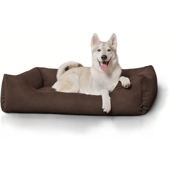 Comparer les prix de Knuffelwuff Dreamline,Panier, Lit , Coussin, Corbeille pour chien, marron M-L 85 x 63cm