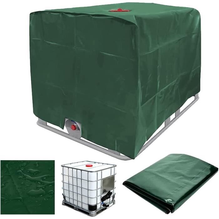 Druuzyl Copertura Serbatoio IBC 1000L - Telone AntiUV Verde Con Cerniera 120x100x116cm - Foto 4