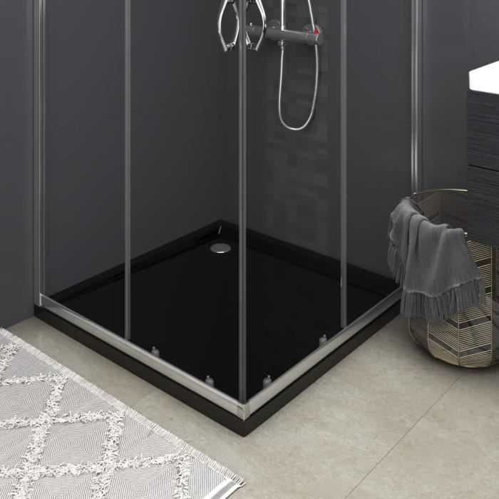 7524®{Promo} NEUF Receveur de douche rectangulaire à poser - Unique & Moderne - carré ABS Noir 80x80cm POIDS& 10.06 - 80 x 80 x 4cm