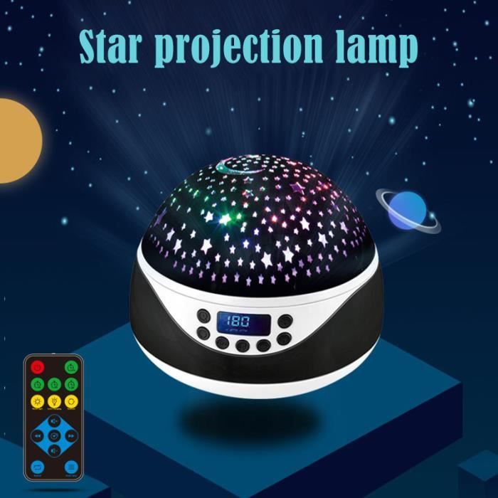 Veilleuse Rotatif Ciel Etoile Lampe De Projection Du Ciel Etoile De Musique Veilleuse Bebe Avec Reglage De La Minuterie Noir Cdiscount Puericulture Eveil Bebe