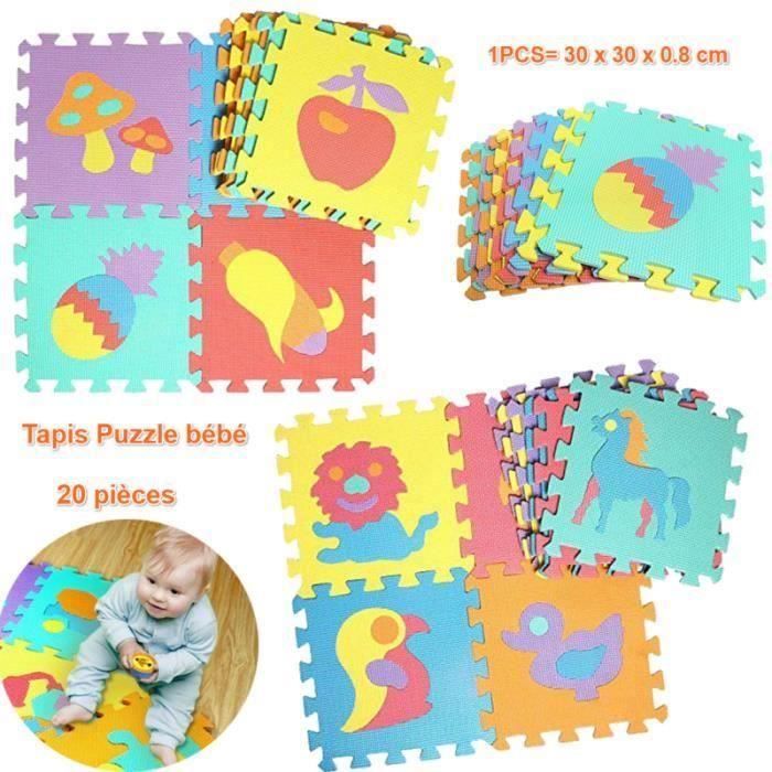 Grand Tapis Mousse Bebe Animaux Et Fruits Antiderapant Epais Piece Ramper Marcher Tapis De Jouets Jeux Pedagogique Enfant Puzzle Cdiscount Jeux Jouets
