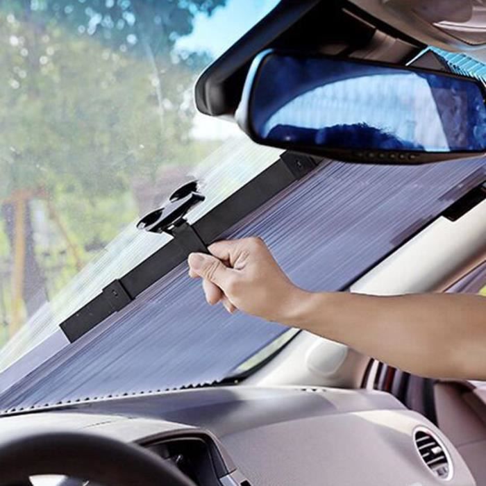 60cm Voiture protection solaire isolation pare-soleil automatique  rétractable pliant avant pare-brise visière - Cdiscount Auto