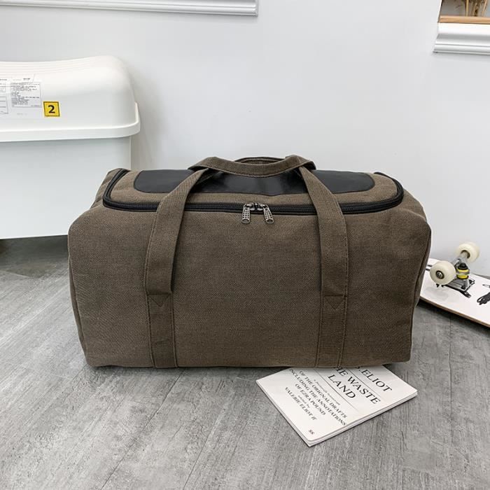 Caf Sac De Voyage en toile pour hommes solide et Durable Sac