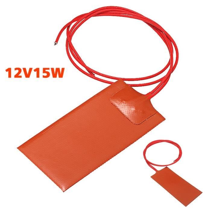 Sourcing Map Plaque Chauffante Silicone 12V 30W - 150x50 Mm - Flexible Et Adhésive - Pour Maintien Température