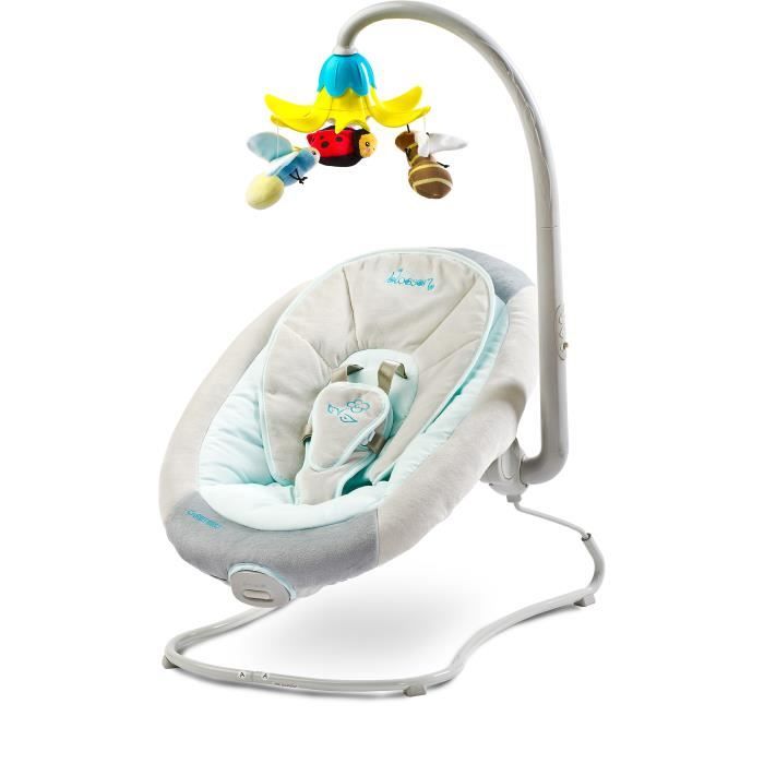 Transat Confortable En Velours Avec Mobile Rotatif Et Vibrations Bebe Enfant 0 9kg Blossom Gris Gris Achat Vente Transat Cdiscount