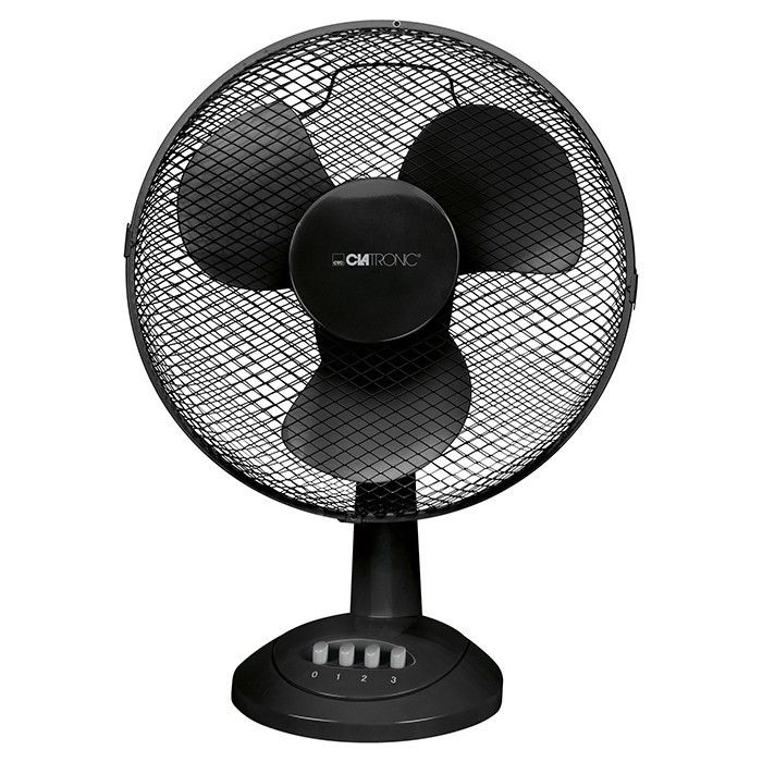 Ventilateur de table - Clatronic - VL 3602 - Noir - Oscillation - 3 niveaux de vitesse