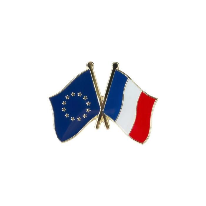 CLJ - Pins - Drapeaux Jumelage France Europe - France Europe -  Unisexe - Jumelage - qualité de finition - Epingle - Broche - Badge