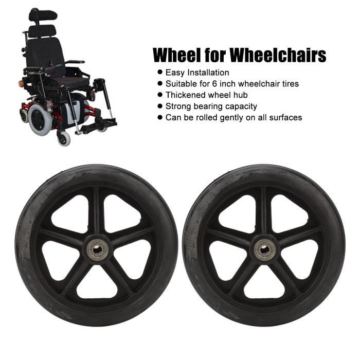 Roue Pour Fauteuil Roulant – PU Confort – 145 Mm – Universelle – Neuve