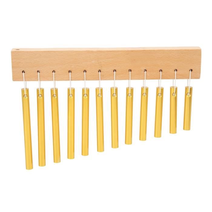 Carillon Éolien Jardin 12 Tubes Aluminium - Mélodieux Pour Terrasse Et Balcon