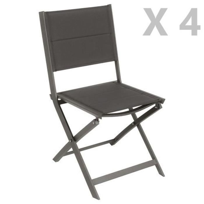 chaise de jardin pliable allure - hesperide - marron - aluminium - contemporain