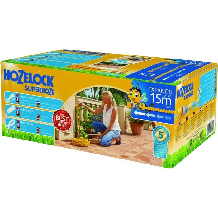 Tuyau Arrosage Extensible 15m Superhoze Avec Raccords + Lance Hozelock 'unité - vue 2