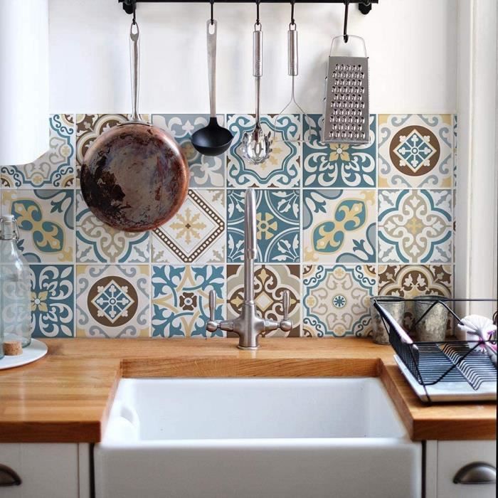 Lot De 24 Autocollants Muraux Vinyle 15x15cm