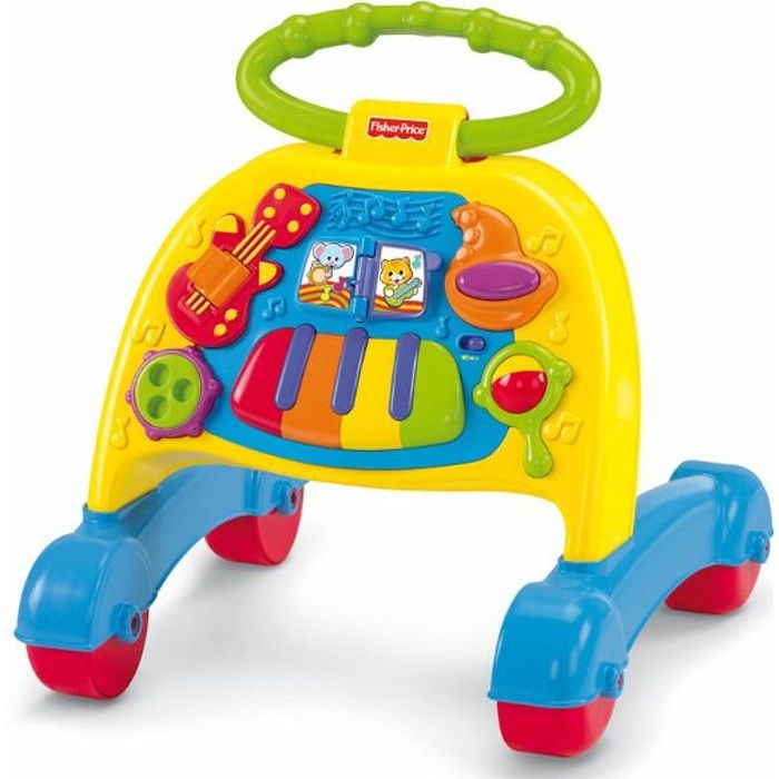 Trotteur d'éveil musical Fisher Price - Pour bébé de 6 mois à 3 ans - Support robuste et activités d'éveil