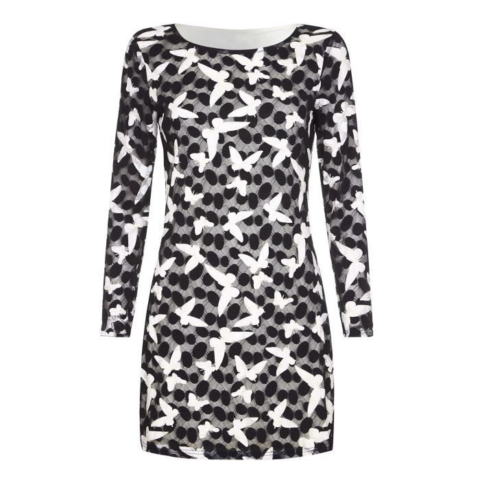 robe motif papillon femme