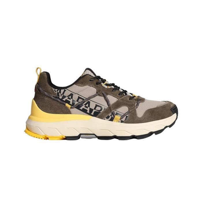 chaussures de running napapijri alpine - homme - blanc et brun - classics