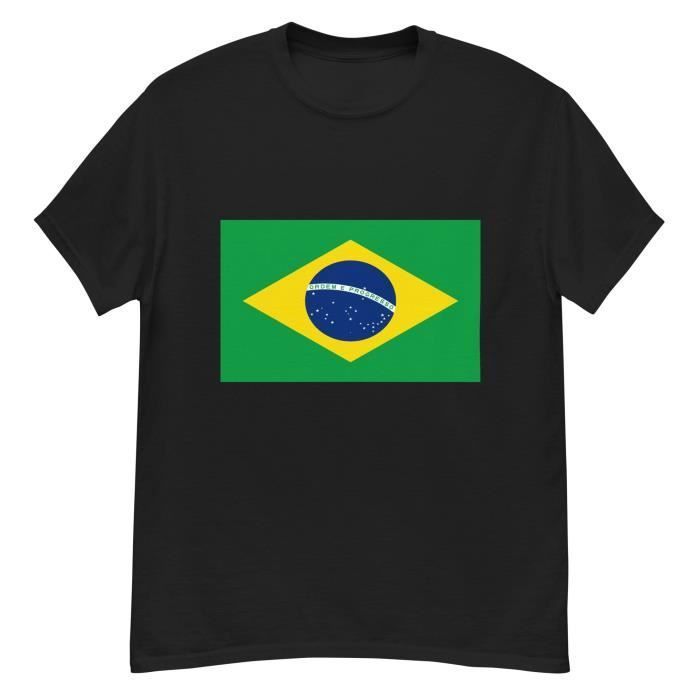 Tshirt drapeau du bresil Noir Cdiscount PrêtàPorter