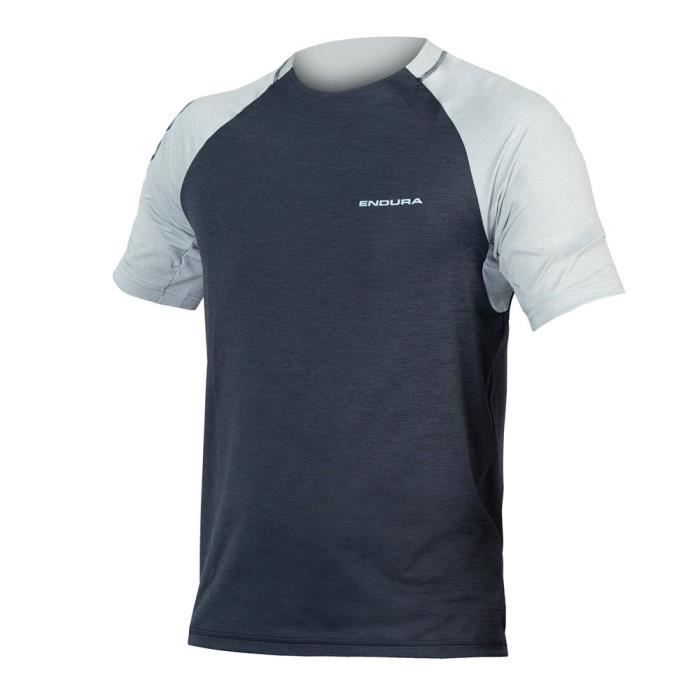 T-shirt de Cyclisme à Manches courtes pour homme Endura SingleTrack - Bleu encre - Taille XXL - Respirant - VTT