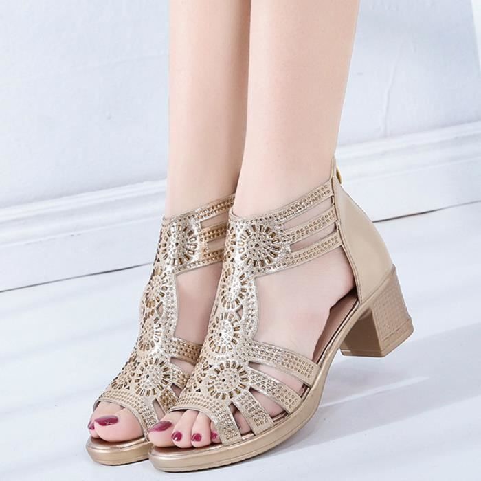 Sandales Compensées Confortables Pour Femmes - Bout Ouvert Mules D'été Légères - Taille 35-43 EU - 2