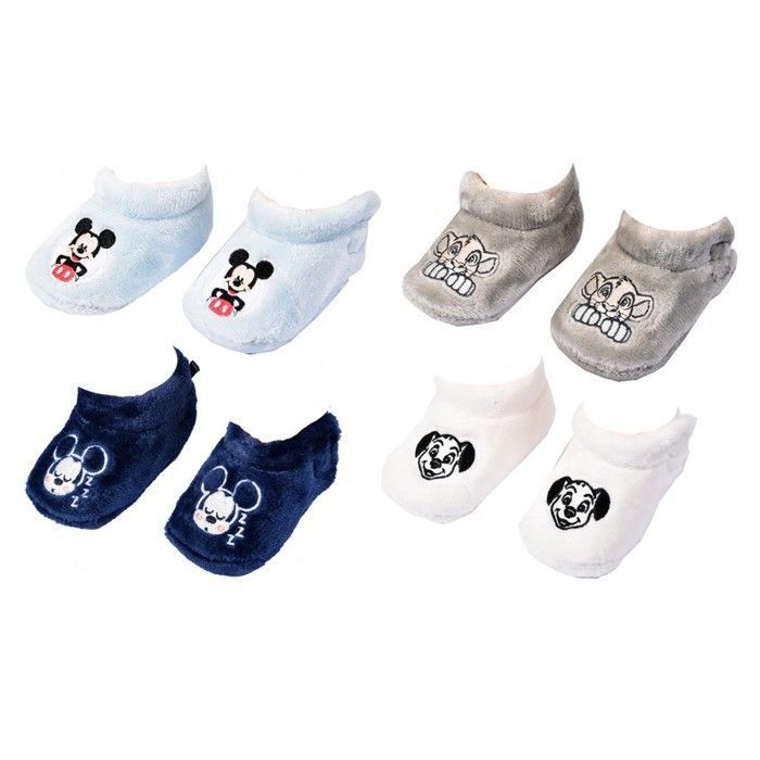 Chaussons bébé LICENCE Fantaisie - OZABI - Pack de 4 Chaussons MICKEY And Co - Bleu - Mixte