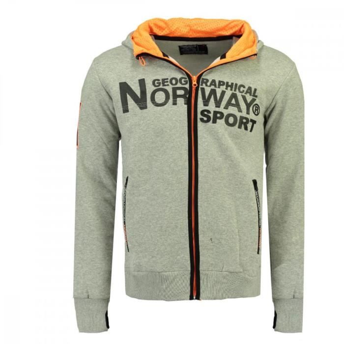 GEOGRAPHICAL NORWAYSweat gris FELINDA Geographical Norway - Gris clair - Homme