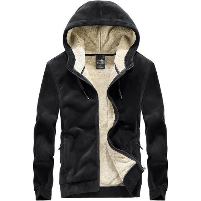 Fourrure paissir Veste Homme Hiver Marque Luxe Manteau Homme Slim